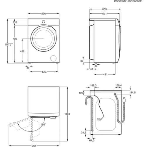 Lave linge hublot AEG L7FEBR169E